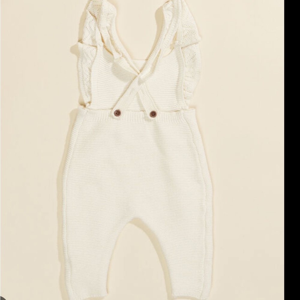 Tullabee Ruffle Knit Overalls - Picture 2 of 7